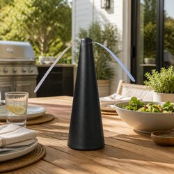 Fly Repellent Fan Table Outdoor Picnic BBQ Deterrent Safe Soft Stop Blades