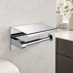 Premium Wall-Mounted Toilet Paper Holder with Storage