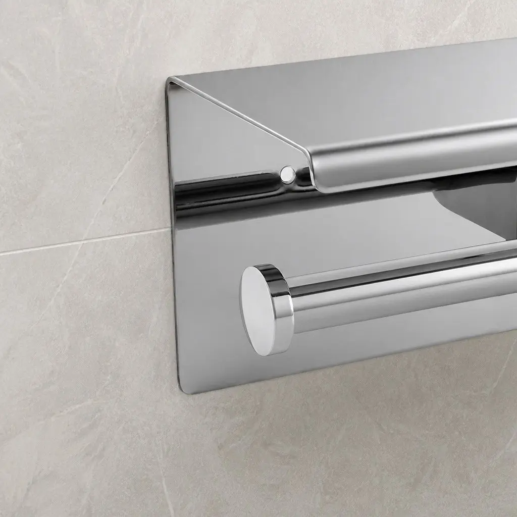 Stainless Steel Wall Mount Double Roll Toilet Paper Holder