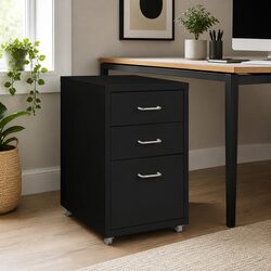 Compact 3 Drawer Steel Filing Cabinet for Office