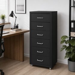 Durable 6 Drawer Steel Filing Cabinet for Office Use