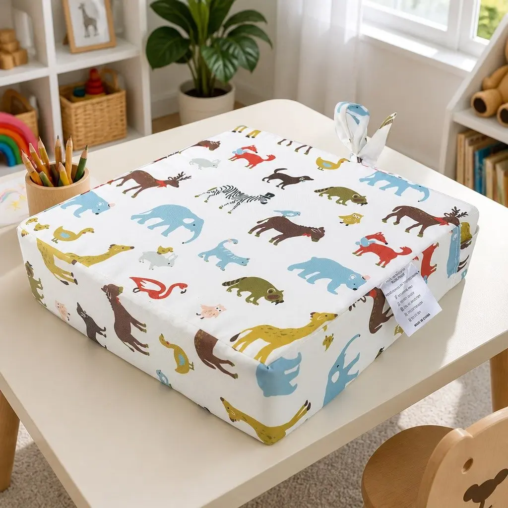 Kids Chair Cushion Booster Seat Pad in Beige