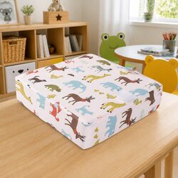 Durable Kids Chair Cushion with High-Density Foam - Baby Pink