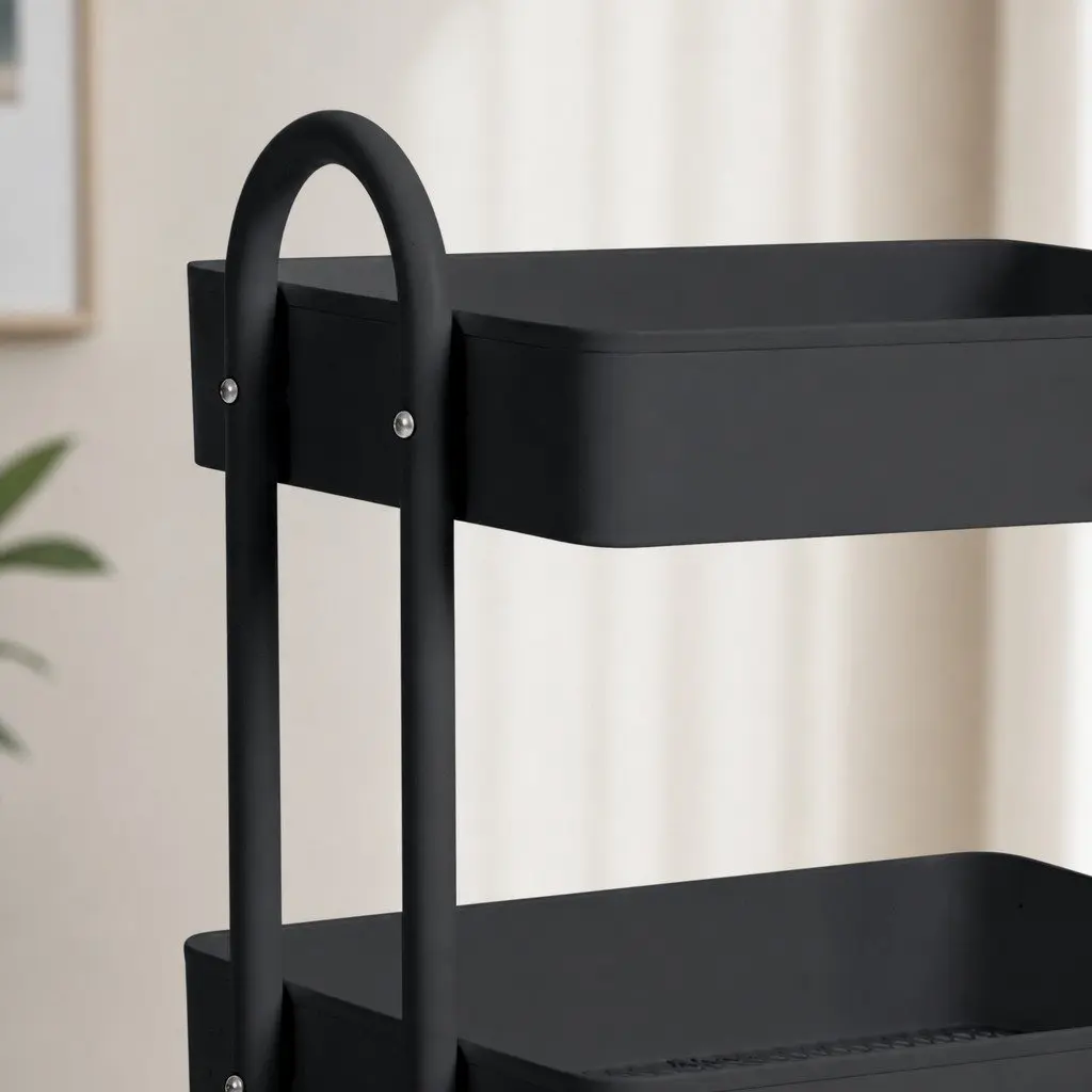 3 Tier Kitchen Storage Trolley Organizer in Grey