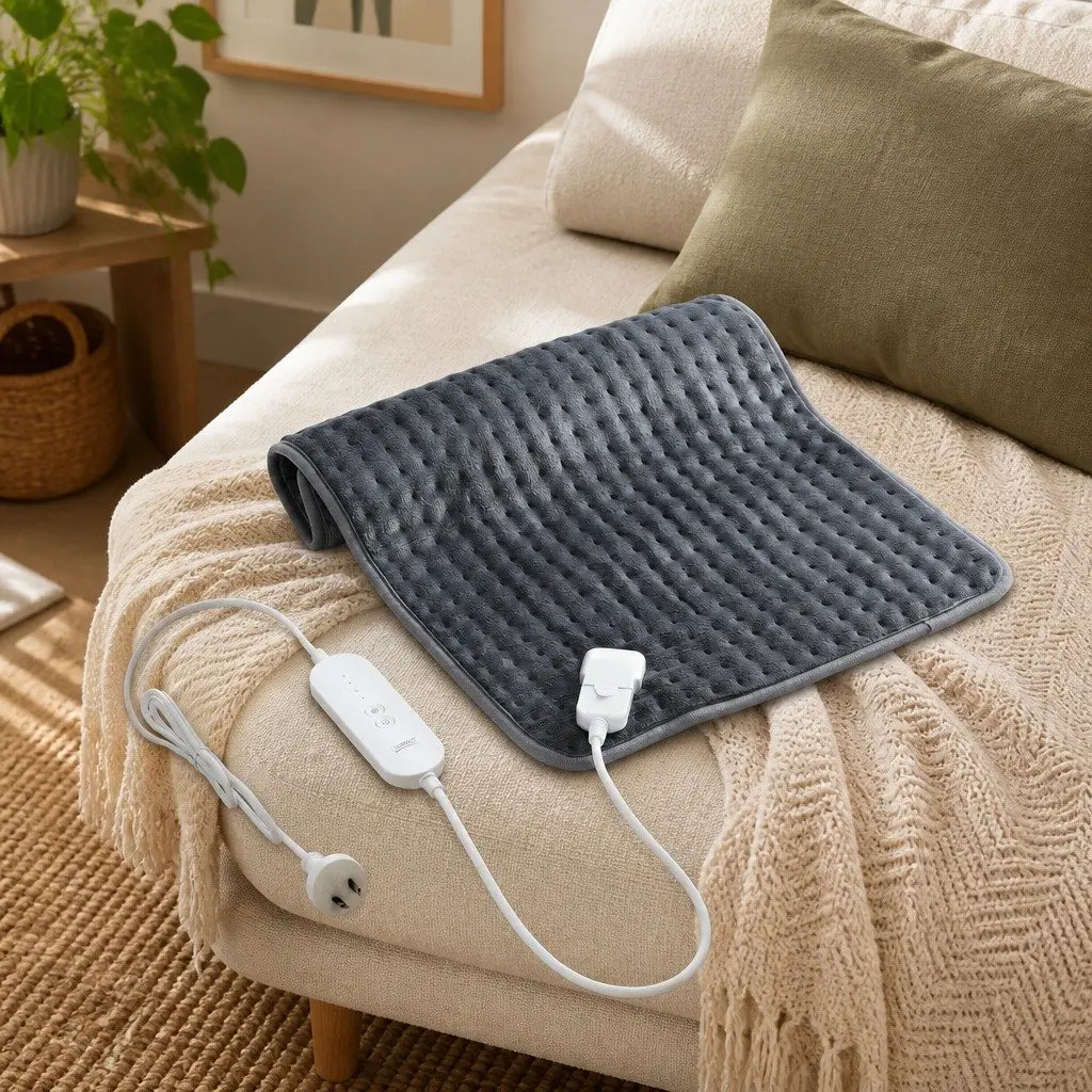 Electric Heating Pad 60x39cm Grey with 4 Settings