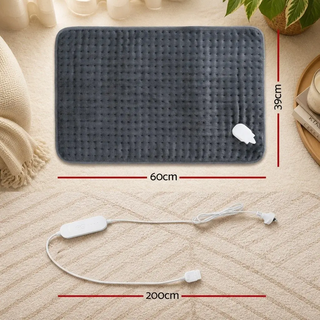 Electric Heating Pad 60x39cm Grey with 4 Settings