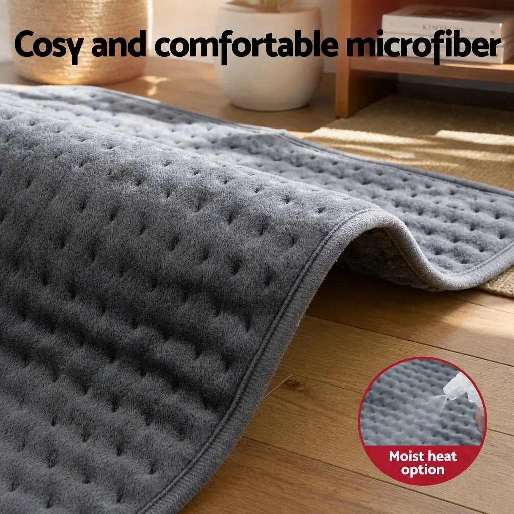 Electric Heating Pad 60x39cm Grey with 4 Settings
