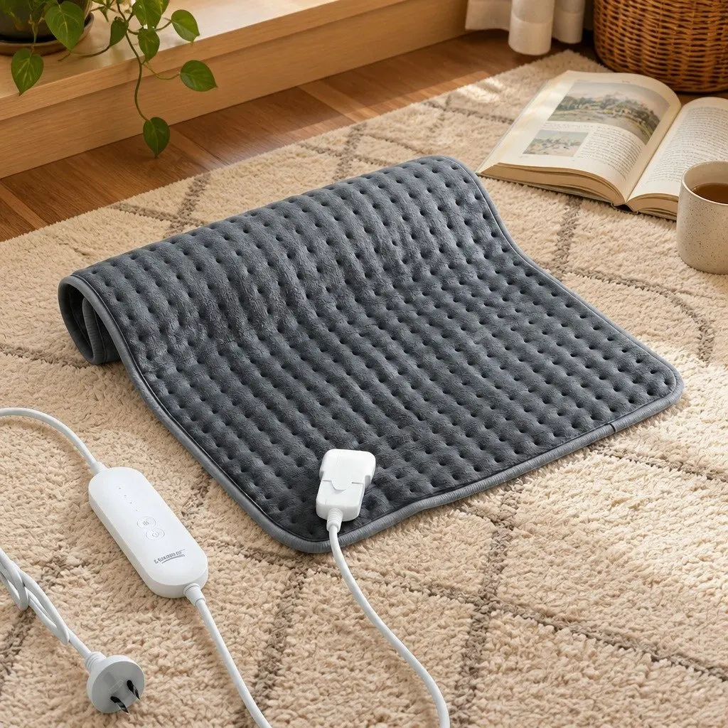 Electric Heating Pad 60x39cm Grey with 4 Settings