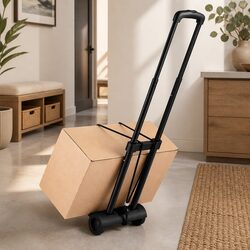 Lightweight Black Folding Hand Trolley for Easy Transport