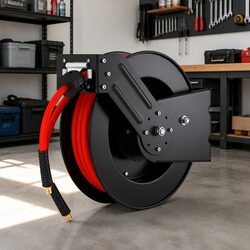 High-Quality 3/8" x 15m Air Hose Reel with 300PSI Rating