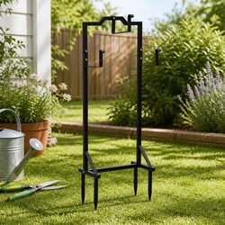 Metal Portable Garden Hose Holder with Stability Features