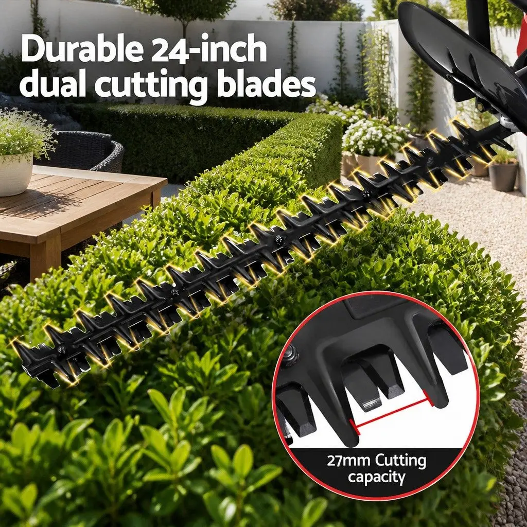 Petrol Hedge Trimmer 25.4CC 24" Dual Blade
