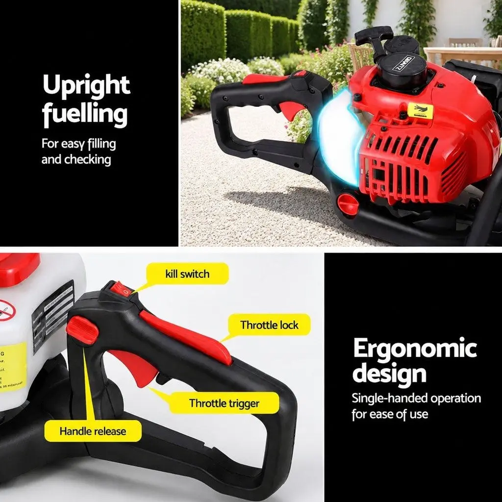 Petrol Hedge Trimmer 25.4CC 24" Dual Blade
