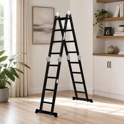 Heavy Duty Aluminium Folding Ladder 4.7M with Non-Slip Rungs