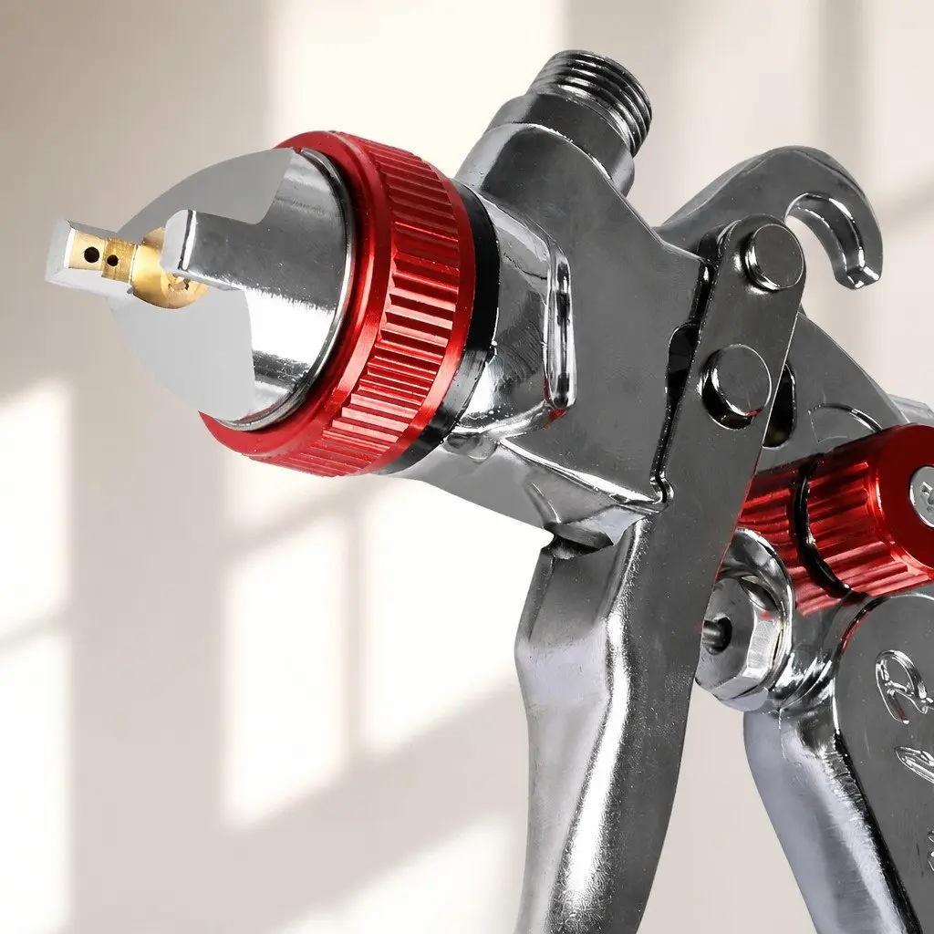 HVLP Spray Gun Kit Aluminium Alloy Red 600ml