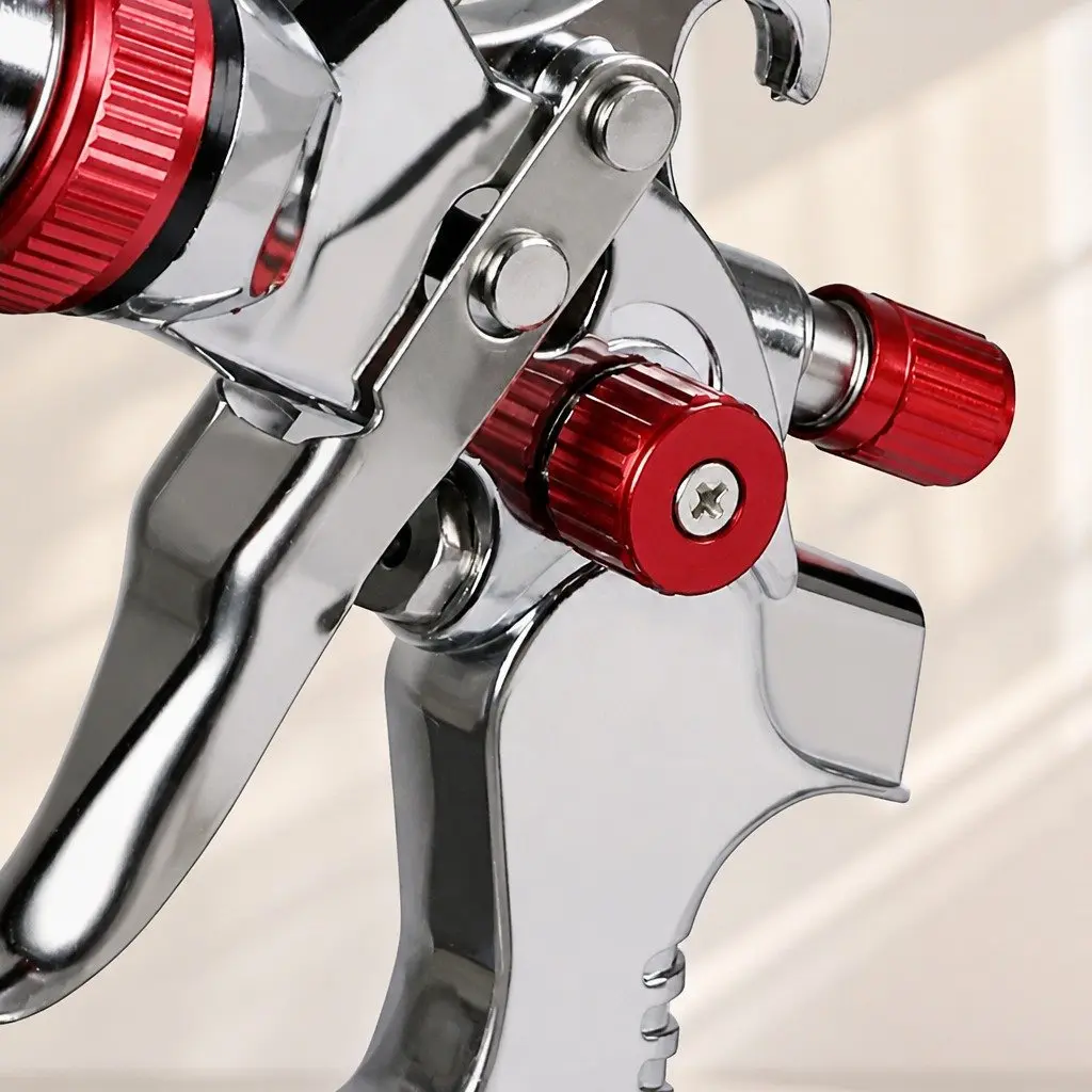 HVLP Spray Gun Kit Aluminium Alloy Red 600ml