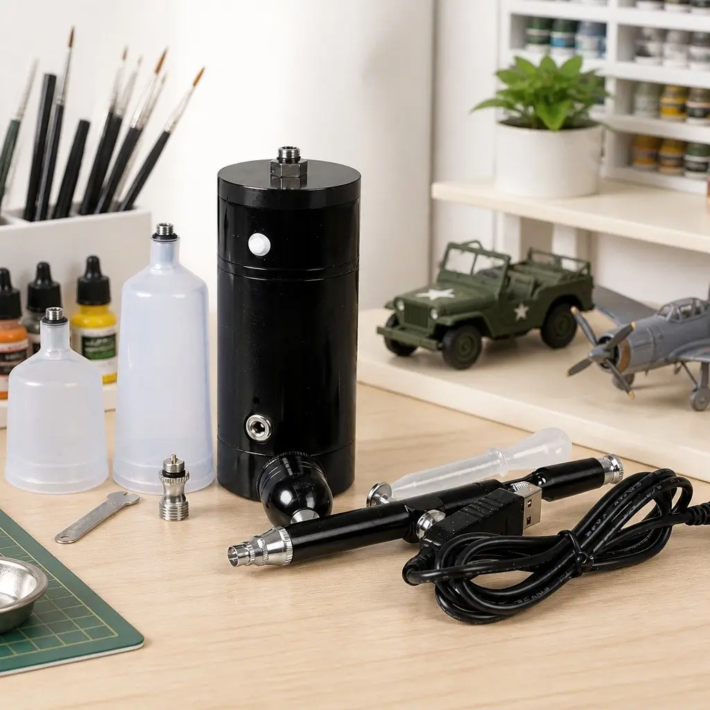 Cordless Airbrush Kit with Dual-Action Modes for Versatility
