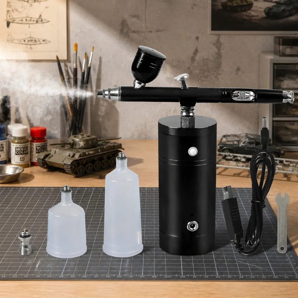 Cordless Airbrush Kit with Dual-Action Modes for Versatility