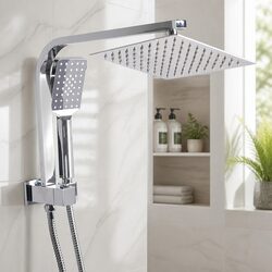 Premium 250mm Square Rainfall Shower Head Set with 3 Spray Modes