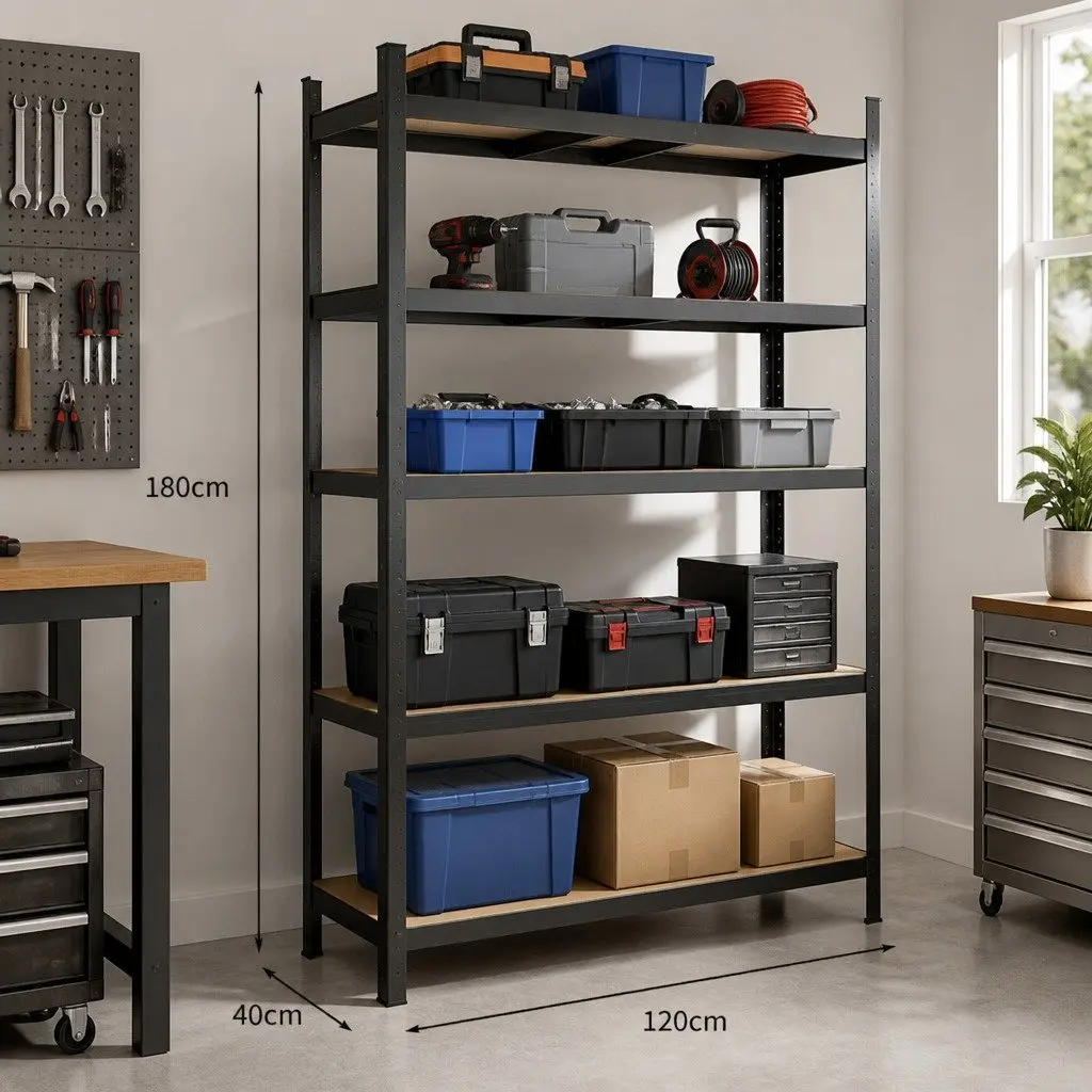 5-Tier Metal Storage Rack for Organising Spaces