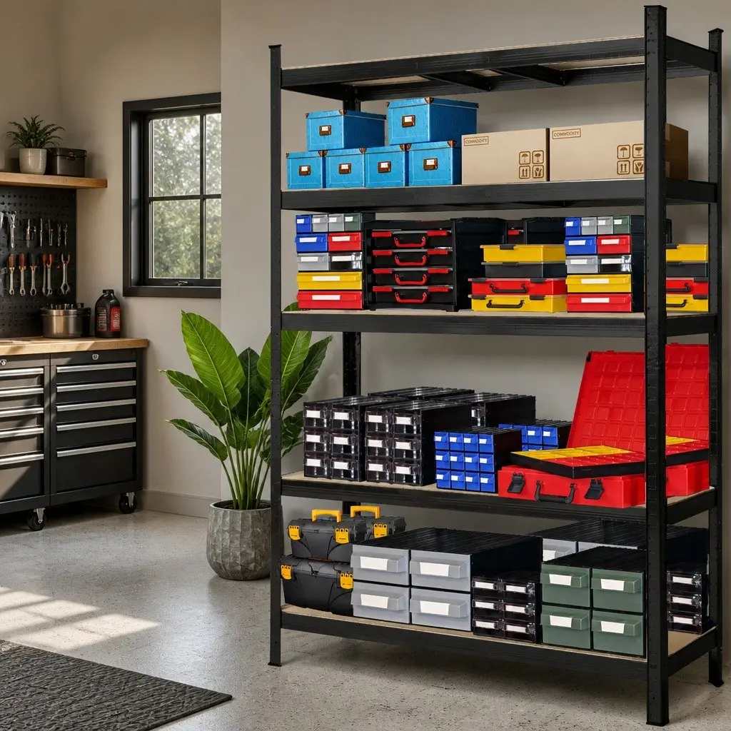 5-Tier Metal Storage Rack for Organising Spaces