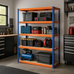 Durable 5-Tier Metal Shelving Unit for Heavy Loads