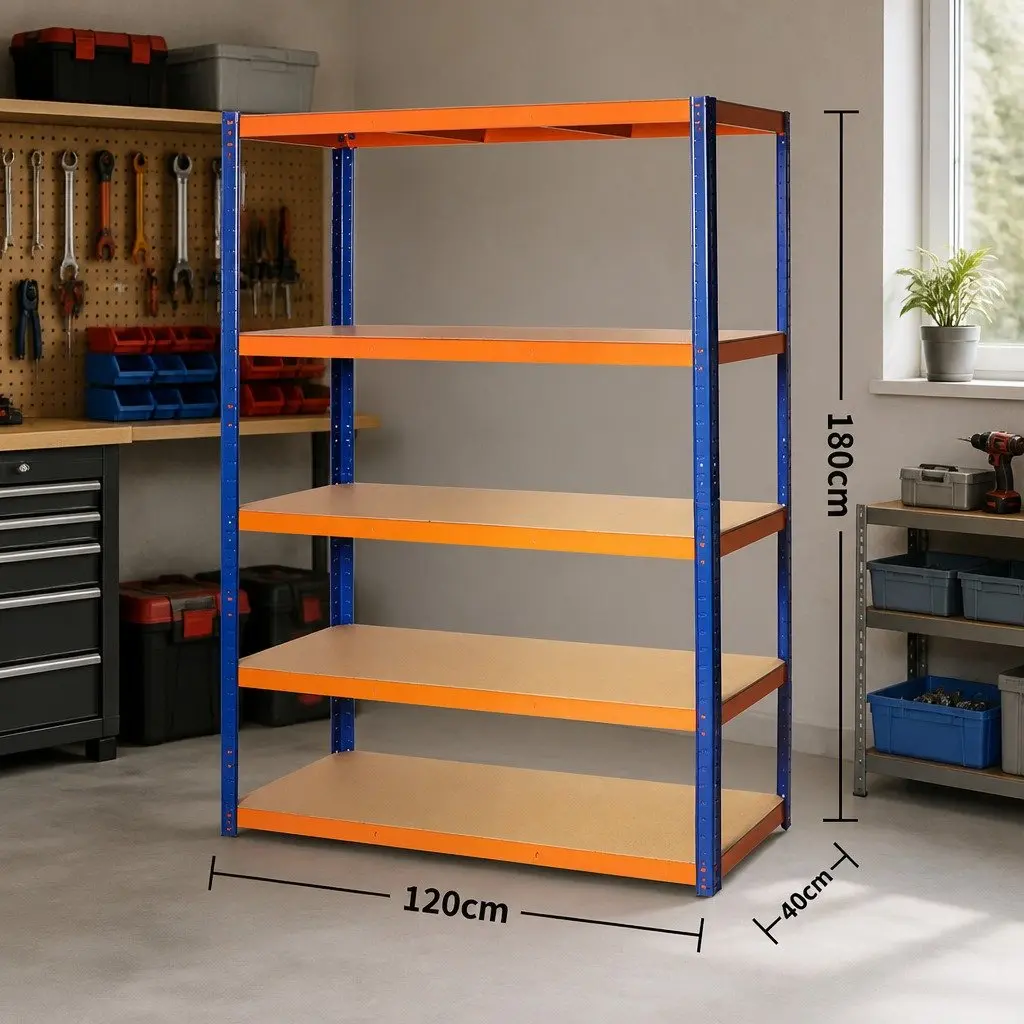 5-Tier Metal Shelving Unit for Heavy Loads