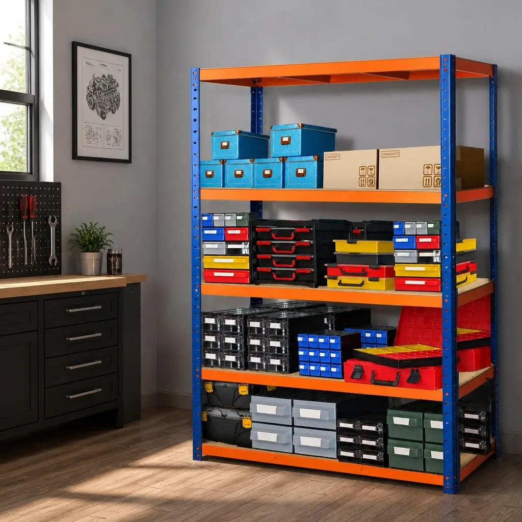 5-Tier Metal Shelving Unit for Heavy Loads