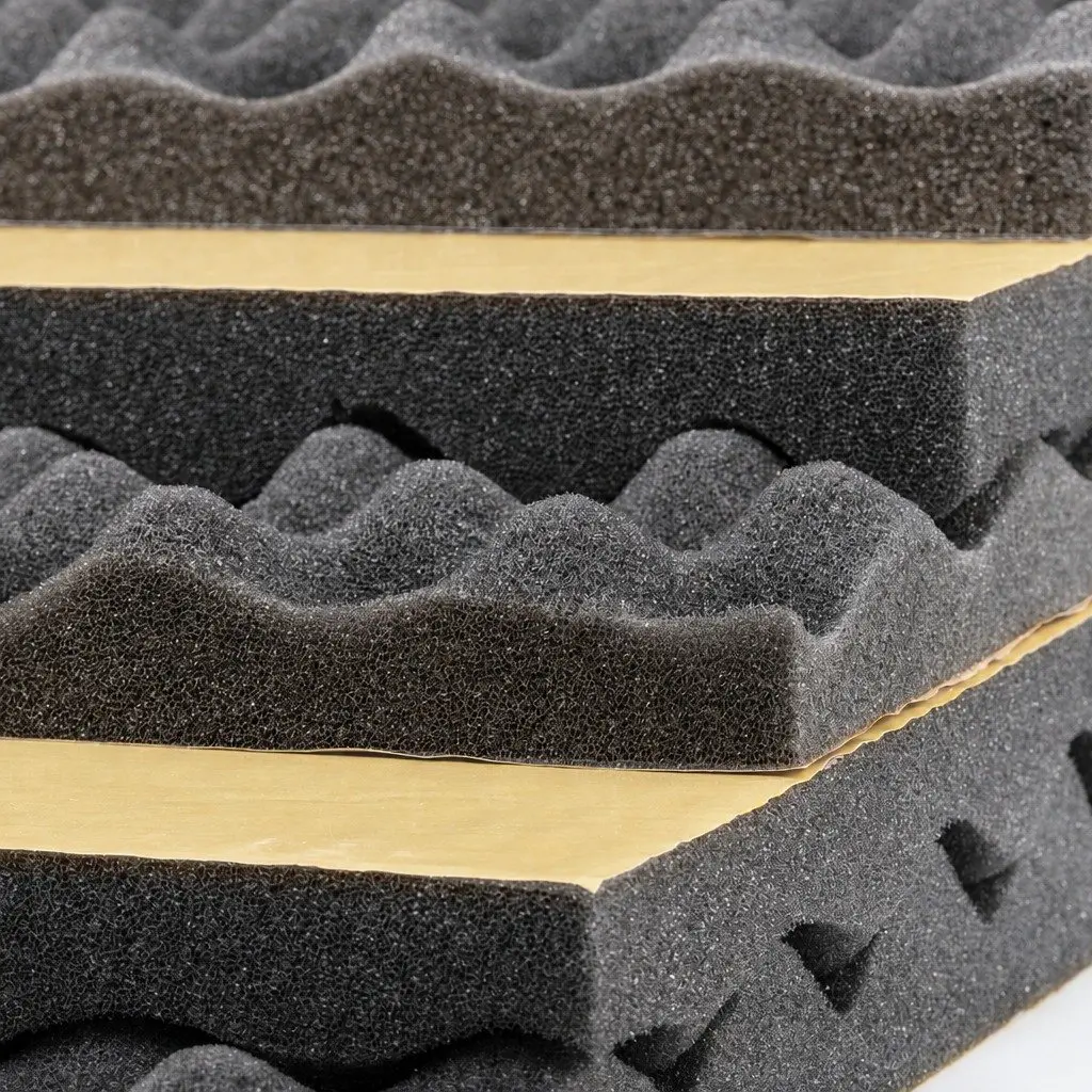 Acoustic Foam Wall Panels High-density Foam 50x50x5cm Black 14 Piece