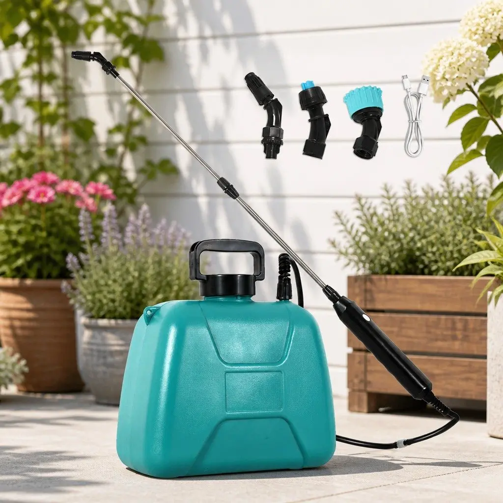 5L Portable Electric Garden Sprayer with 3 Nozzles