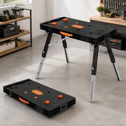 Sturdy 5-in-1 Foldable Workbench with 400kg Capacity