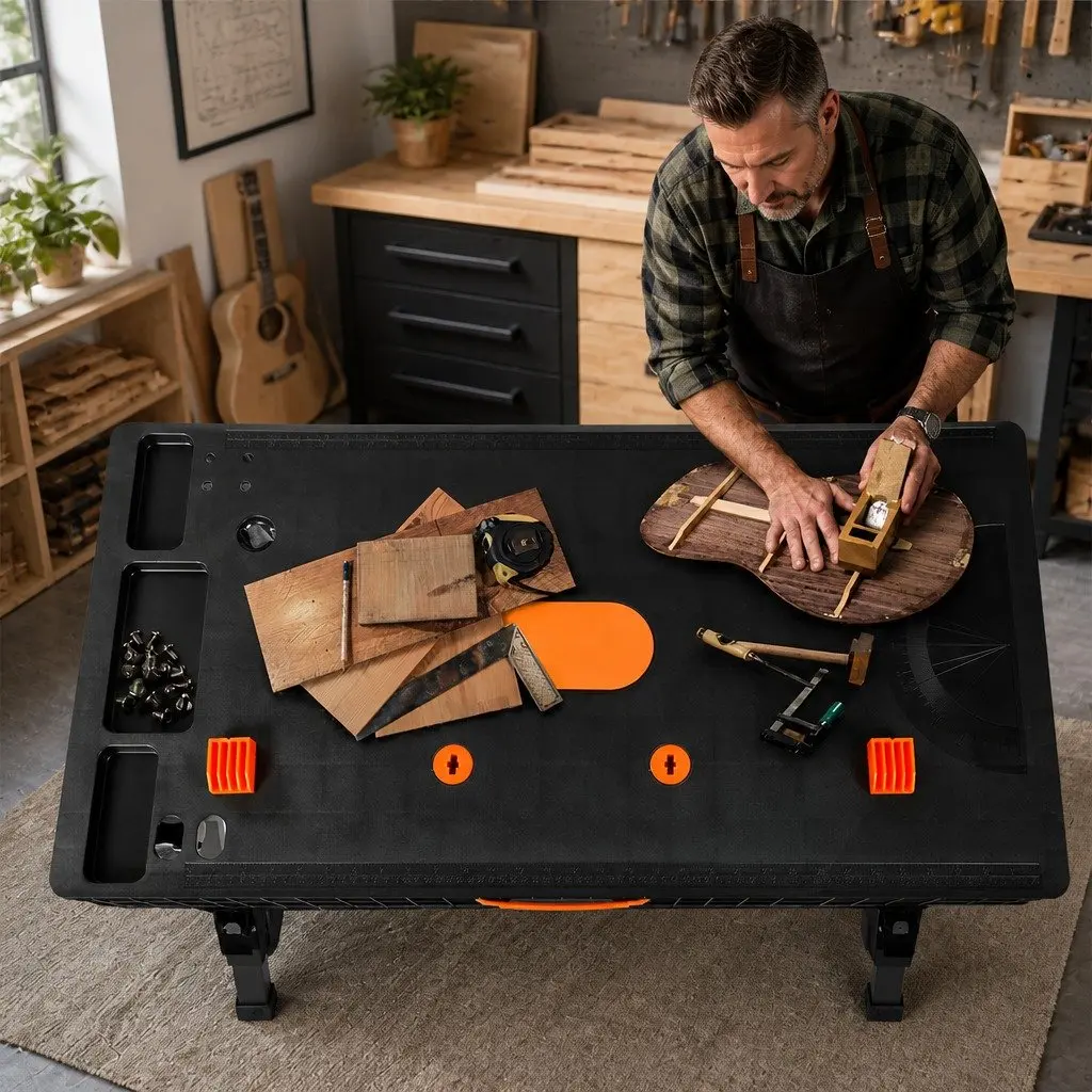 5-in-1 Foldable Workbench with 400kg Capacity