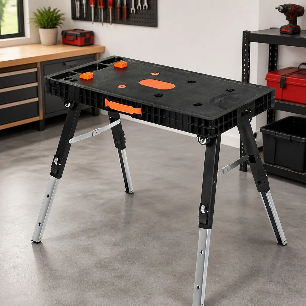 5-in-1 Foldable Workbench with 400kg Capacity