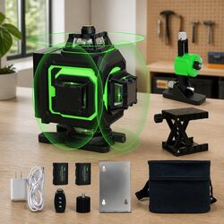 Premium 16 Line Green Laser Level 4D with Tripod Stand