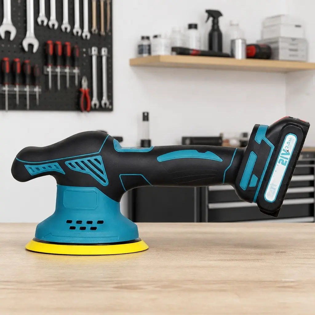 Cordless Car Polisher Buffer 21V Brushless Motor 6 Speed Orbital Detailing