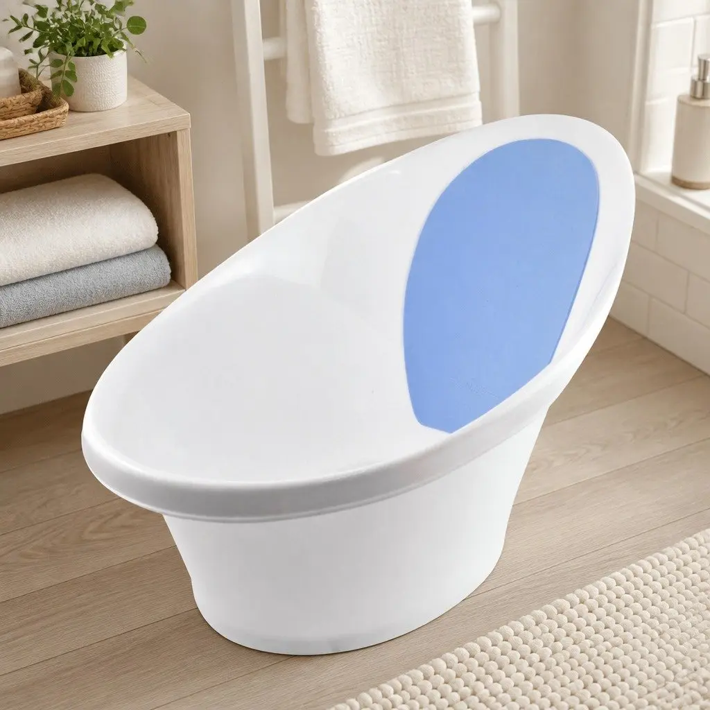 Baby Bath Tub with Backrest and Bum Bump Support