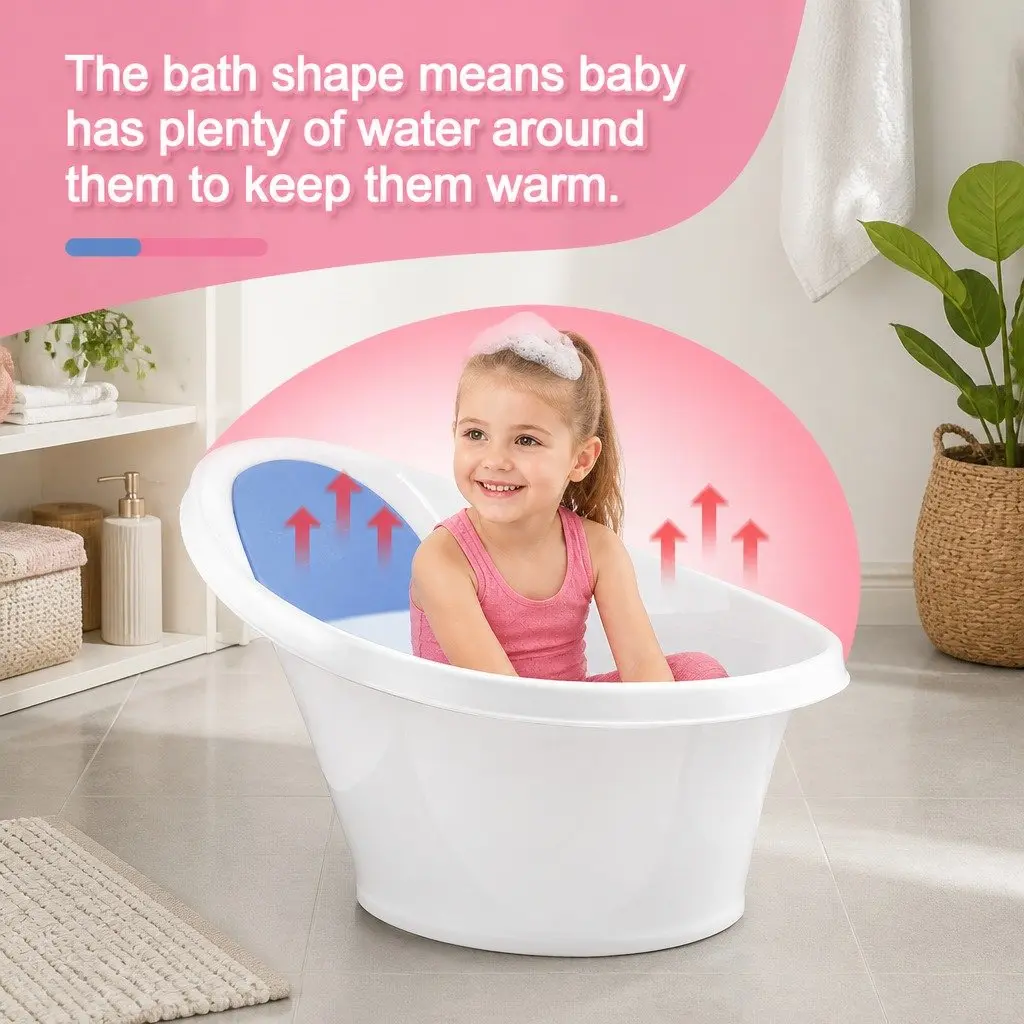 Baby Bath Tub Foam Backrest 60cm Blue