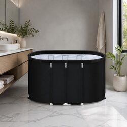 Inflatable Ice Bath Tub 120x70x70cm for Cold Water Therapy