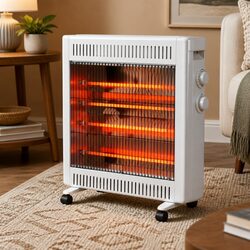 2200W Portable Electric Infrared Radiant Heater with Quartz Elements