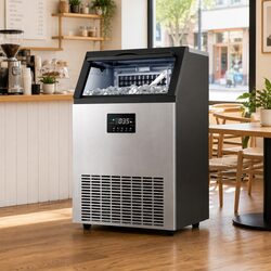 Stainless Steel Commercial Ice Maker with 60kg Output
