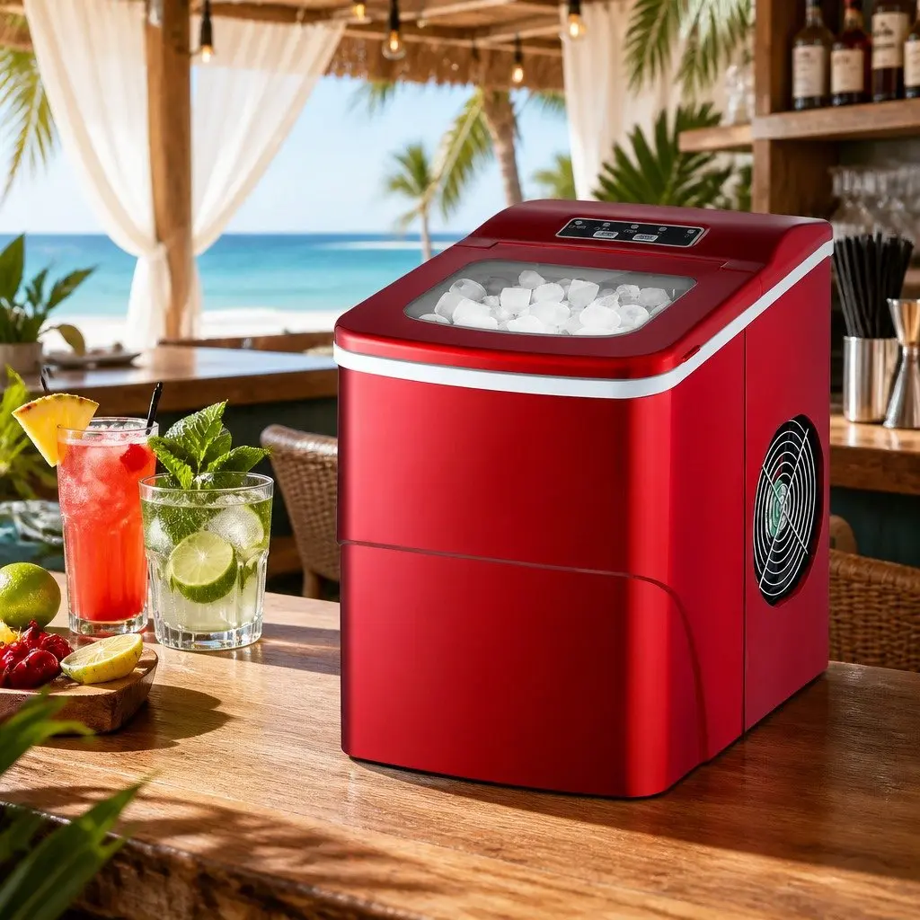 Ice Maker Machine Plastic 2L Red