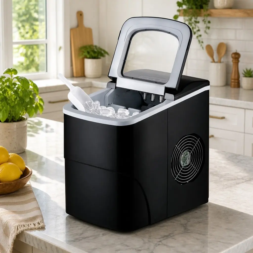 Ice Maker Portable Plastic 2L Black Countertop