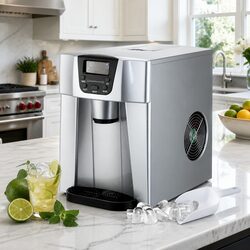 Portable Ice Maker 2L Water Dispenser Countertop Ice Cube Machine Silver