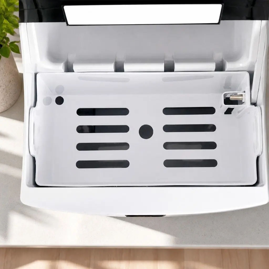 Ice Maker Machine Stainless Steel 15kg Portable Countertop Silver Compact