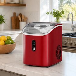 Ice Maker Machine 15kg Nugget Chewable Ice Cube Red Compact Portable Home