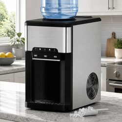 Durable Countertop Ice Maker with Hot & Cold Water Dispensing