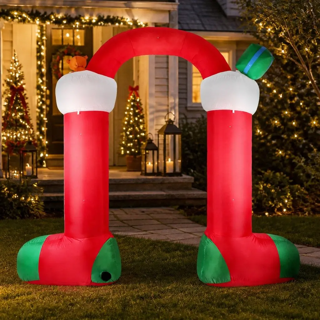 Inflatable Christmas Stocking Decoration 190T Polyester 350cm x 50cm x 300cm Multi-colour