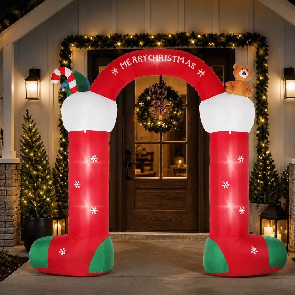 Inflatable Christmas Stocking Decoration 190T Polyester 350cm x 50cm x 300cm Multi-colour