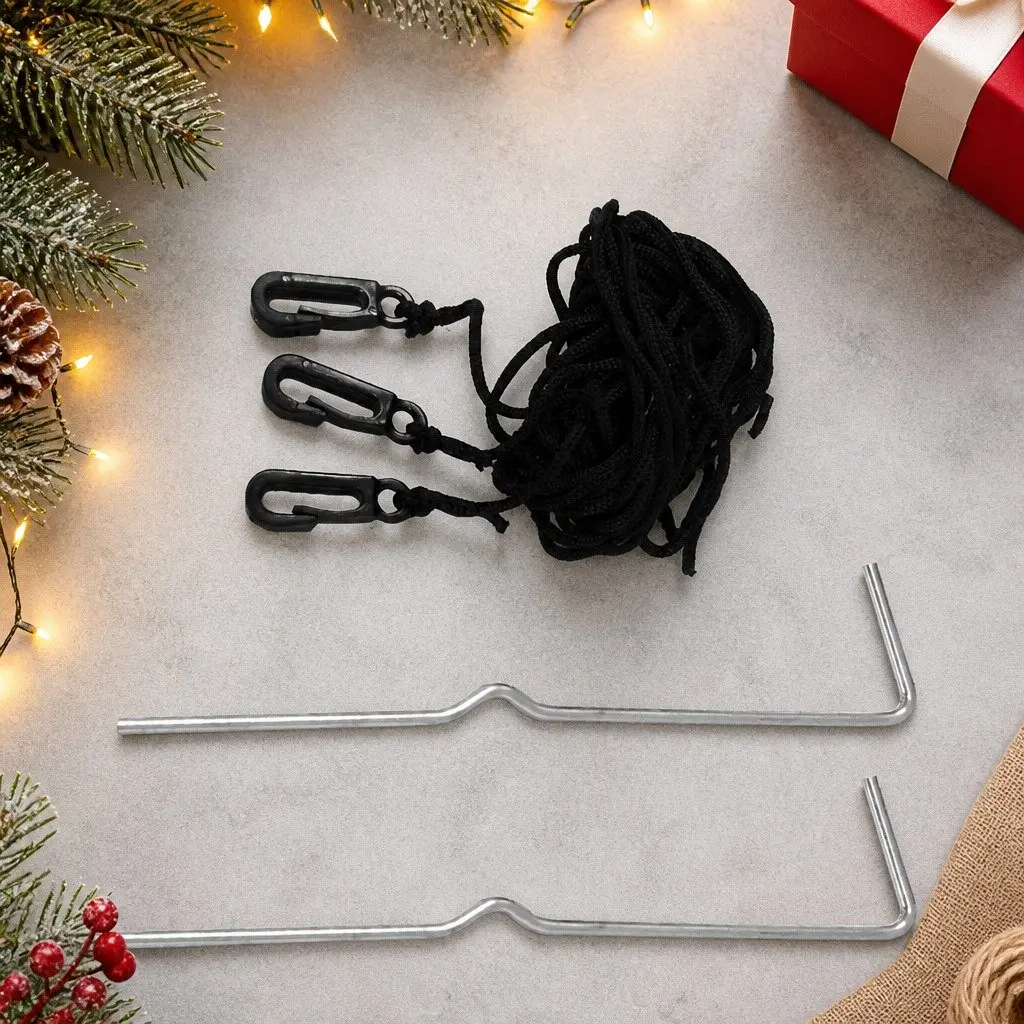 Christmas Inflatable Decoration 190T Polyester 240cm x 120cm x 180cm LED Lights
