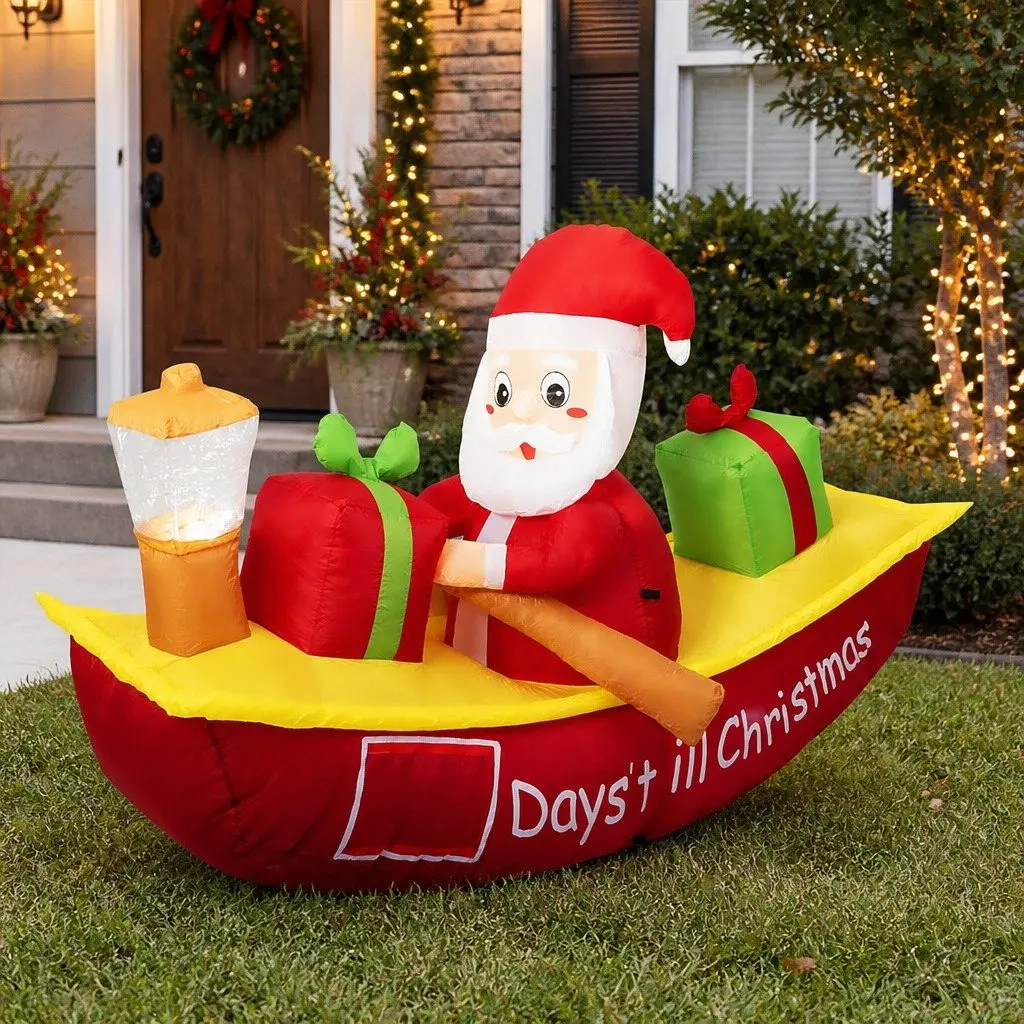 LED Light Up Inflatable Santa Claus for Indoor Outdoor Decor